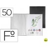 CARPETA LIDERPAPEL ESCAPARATE 50 FUNDAS PVC FOLIO NEGRO