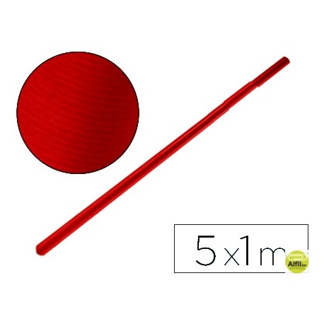 PAPEL KRAFT LIDERPAPEL ROJO CHERRY ROLLO 5X1 MT