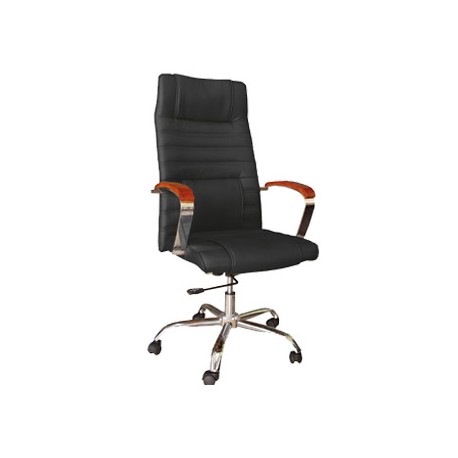 SILLA DE DIRECCION Q-CONNECT CON RESPALDO ALTO REGULABLE EN ALTURA ALTO 1.190+60MM ANCHO 620MM Y PRO