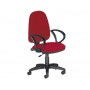 SILLA ROCADA CON BRAZOS COLOR BURDEOS DIAMETRO BASE 610 MM RESPALDO DE 490 MM X 420 MM