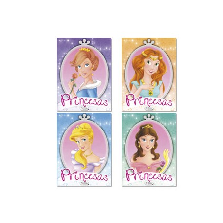 CUADERNOS PARA COLOREAR PRINCESAS GLITTER COLOR 16 PAGINAS 215X270 MM