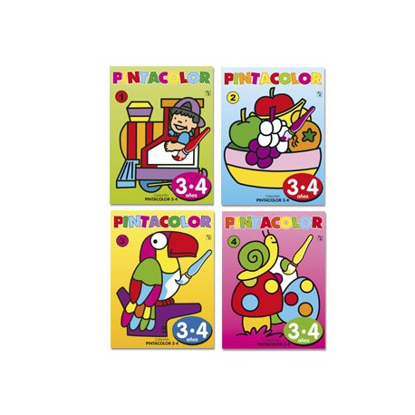 CUADERNO PARA COLOREAR PINTA COLOR PARA NIÑOS DE 3-4 AÑOS 16 PAGINAS 280X210 MM