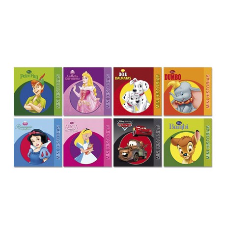 CUENTOS COLECCION DISNEY 8 TITULOS 32 PAGINAS 140X140MM