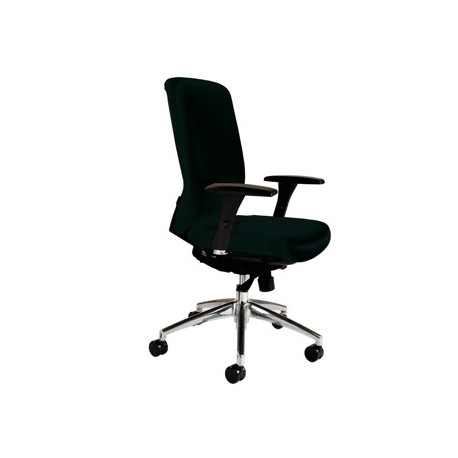 SILLA ROCADA SISTEMA SIR CON BRAZOS ELEVACION A GAS ESTRUCTURA ALUMINIO TELA IGNIFUGA NEGRO RESPALDO