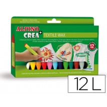 LAPICES CERA ALPINO CREA TEXTILE WAX CAJA DE 12 COLORES