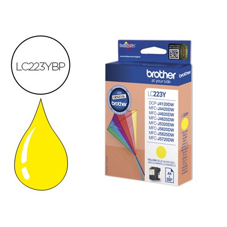INK-JET BROTHER LC-223CBP YELLOW -550 PAG- DCP4120DW MFCJ4420DW MFCJ4620DW MFCJ5320DW
