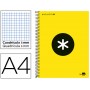 BLOC ESPIRAL LIDERPAPEL A4 MICRO ANTARTIK TAPA FORRADA 120 H 100G CUADRO 5MM 5 BANDAS4TALADROS COLOR