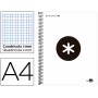 BLOC ESPIRAL LIDERPAPEL A4 MICRO ANTARTIK TAPA FORRADA 120 H 100G CUADRO 5MM 5 BANDAS4 TALADROS COLO