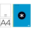 BLOC ESPIRAL LIDERPAPEL A4 MICRO ANTARTIK TAPA FORRADA 120 H 100G LISO CON BANDAS 4 TALADROS COLOR A