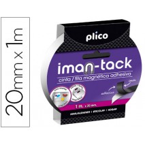 CINTA ADHESIVA PLICO IMANTADA 20MM X 1M