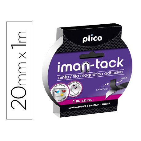 CINTA ADHESIVA PLICO IMANTADA 20MM X 1M