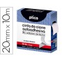 CINTA DE CIERRE ADHESIVA PLICO VELCRO BLANCO 20MM X 10M