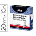 CINTA DE CIERRE ADHESIVA PLICO VELCRO BLANCO 20MM X 10M