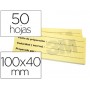 BLOC DE NOTAS ADHESIVAS TRAZABILIDAD PARA ALIMENTOS POST-IT 100 X 40 MM CON 50 HOJAS
