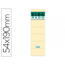 ETIQUETAS ADHESIVAS ELBA LOMERA COLOR HUESO 54 X 190 MM PACK DE 10 UNIDADES