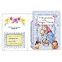 LIBRO MIS ORACIONES A LA VIRGEN MARIA CARTONE TAPA ACOLCHADA ESTAMPACION EN PLATA