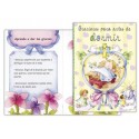 LIBRO ORACIONES PARA ANTES DE DORMIR CARTONE TAPA ACOLCHADA ESTAMPACION EN PLATA