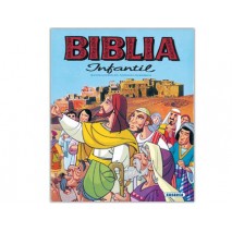 BIBLIA INFANTIL CARTONE TAPA ACOLCHADA ESTAMPACION ORO