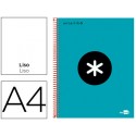 BLOC ESPIRAL LIDERPAPEL A4 MICRO ANTARTIK TAPA FORRADA 120 H 100G LISO CON BANDAS 4 TALADROS COLOR T