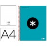 BLOC ESPIRAL LIDERPAPEL A4 MICRO ANTARTIK TAPA FORRADA 120 H 100G LISO CON BANDAS 4 TALADROS COLOR T
