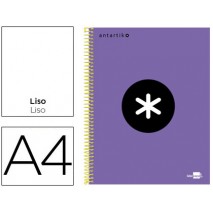 BLOC ESPIRAL LIDERPAPEL A4 MICRO ANTARTIK TAPA FORRADA 120 H 100G LISO CON BANDAS 4 TALADROS COLOR V