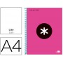 BLOC ESPIRAL LIDERPAPEL A4 MICRO ANTARTIK TAPA FORRADA 120 H 100G LISO CON BANDAS 4 TALADROS COLOR R
