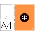 BLOC ESPIRAL LIDERPAPEL A4 MICRO ANTARTIK TAPA FORRADA 120 H 100G LISO CON BANDAS 4 TALADROS COLOR N