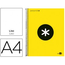 BLOC ESPIRAL LIDERPAPEL A4 MICRO ANTARTIK TAPA FORRADA 120 H 100G LISO CON BANDAS 4 TALADROS COLOR A