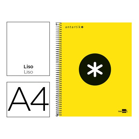 BLOC ESPIRAL LIDERPAPEL A4 MICRO ANTARTIK TAPA FORRADA 120 H 100G LISO CON BANDAS 4 TALADROS COLOR A