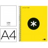 BLOC ESPIRAL LIDERPAPEL A4 MICRO ANTARTIK TAPA FORRADA 120 H 100G LISO CON BANDAS 4 TALADROS COLOR A