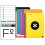 BLOC ESPIRAL LIDERPAPEL FOLIO ANTARTIK TAPA POLIPROPILENO 80 H 100G HORIZONTAL CON MARGEN COLORES SU