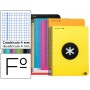 BLOC ESPIRAL LIDERPAPEL FOLIO ANTARTIK TAPA POLIPROPILENO 80 H 100G CUADRO 4MM CON MARGEN COLORES SU