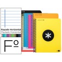 BLOC ESPIRAL LIDERPAPEL FOLIO ANTARTIK TAPA EXTRADURA 80 H 100G HORIZONTAL CON MARGEN COLORES SURTID