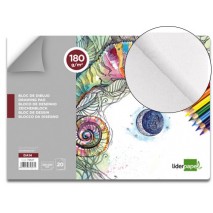 BLOC DIBUJO LIDERPAPEL ARTISTICO ENCOLADO 230X325MM 20 HOJAS 180 G/M2 SIN RECUADRO