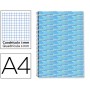 BLOC ESPIRAL LIDERPAPEL A4 MICRO MULTILIDER TAPA FORRADA 140H 80G CUADRO 5 MM 5 BANDAS 4 TALADROS CE