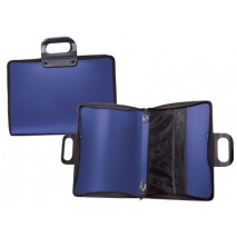 CARTERA PORTADOCUMENTOS LIDERPAPEL AZUL CON ASA Y CREMALLERA 400X45X375 MM
