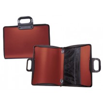 CARTERA PORTADOCUMENTOS LIDERPAPEL ROJA CON ASA Y CREMALLERA 400X45X375 MM