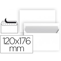 SOBRE LIDERPAPEL N 9 BLANCO COMERCIAL NORMALIZADO 120X176 MM TIRA DE SILICONA