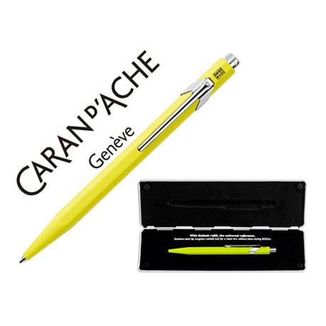 BOLIGRAFO CARAN D'ACHE 849 POP LINE VERDE FLUO CON ESTUCHE PUNTA MEDIA