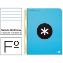 BLOC ESPIRAL LIDERPAPEL FOLIO ANTARTIK TAPA POLIPROPILENO 80 H 100G HORIZONTAL CON MARGEN COLOR AZUL
