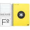 BLOC ESPIRAL LIDERPAPEL FOLIO ANTARTIK TAPA POLIPROPILENO 80H 100G HORIZONTAL CON MARGENCOLOR AMARIL