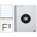 BLOC ESPIRAL LIDERPAPEL FOLIO ANTARTIK TAPA POLIPROPILENO 80 H 100G HORIZONTAL CON MARGEN COLOR BLAN