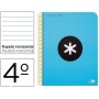 BLOC ESPIRAL LIDERPAPEL CUARTO ANTARTIK TAPA POLIPROPILENO 80 H 100G HORIZONTAL CON MARGEN AZUL