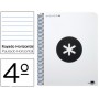 BLOC ESPIRAL LIDERPAPEL CUARTO ANTARTIK TAPA POLIPROPILENO 80 H 100G HORIZONTAL CON MARGEN BLANCO