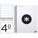 BLOC ESPIRAL LIDERPAPEL CUARTO ANTARTIK TAPA POLIPROPILENO 80 H 100G HORIZONTAL CON MARGEN BLANCO