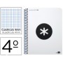 BLOC ESPIRAL LIDERPAPEL CUARTO ANTARTIK TAPA POLIPROPILENO 80 H 100G CUADRO 4MM CON MARGEN BLANCO