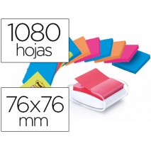 SOPORTE BLOC DE NOTAS ADHESIVAS QUITA Y PON POST-IT SUPER STICKY Z NOTES COLOR BLANCO CON 12 BLOC 76