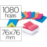 SOPORTE BLOC DE NOTAS ADHESIVAS QUITA Y PON POST-IT SUPER STICKY Z NOTES COLOR BLANCO CON 12 BLOC 76