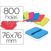 SOPORTE BLOC DE NOTAS ADHESIVAS QUITA Y PON POST-IT SUPER STICK Z NOTES COLOR AZUL CON 8 BLOC 76X76