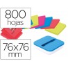 SOPORTE BLOC DE NOTAS ADHESIVAS QUITA Y PON POST-IT SUPER STICK Z NOTES COLOR AZUL CON 8 BLOC 76X76